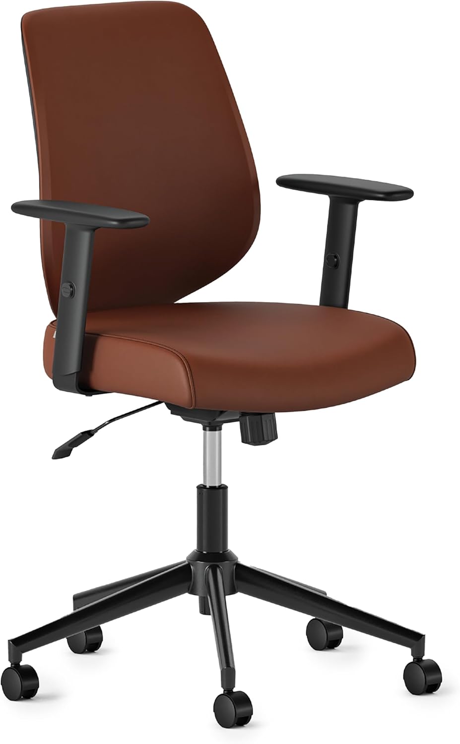 Branch Daily Chair - Vegan Leather Office Chair with Swivel, Lumbar Rest, and Adjustable Armrests - Comfortable Seating for Improved Posture and Productivity - Limestone