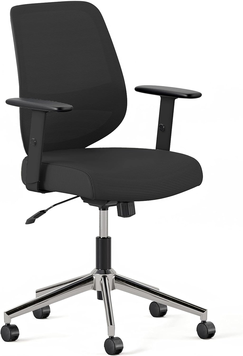 Branch Daily Chair - Vegan Leather Office Chair with Swivel, Lumbar Rest, and Adjustable Armrests - Comfortable Seating for Improved Posture and Productivity - Limestone