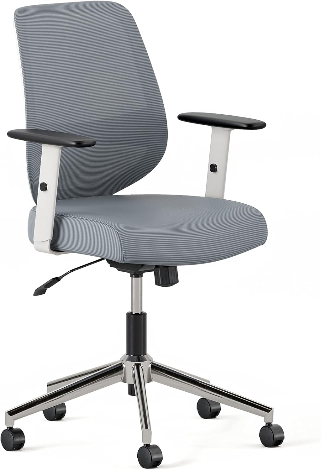 Branch Daily Chair - Vegan Leather Office Chair with Swivel, Lumbar Rest, and Adjustable Armrests - Comfortable Seating for Improved Posture and Productivity - Limestone